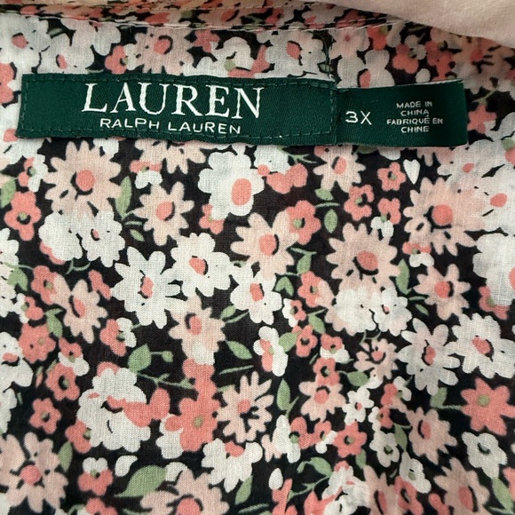 Ralph Lauren Floral Print Top - Pink, Black, White - Picture 2 of 6